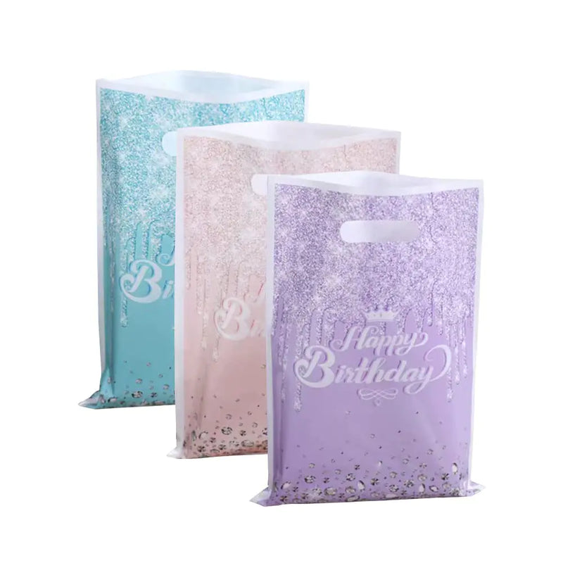 30 Packs Cute Party Gift Bags 10pcs Teal，10pcs pink，10pcs Purple Silver Masonry candy bags birthday party supplies childrens candy bags childrens party supplies Happy Birthday theme party supplies