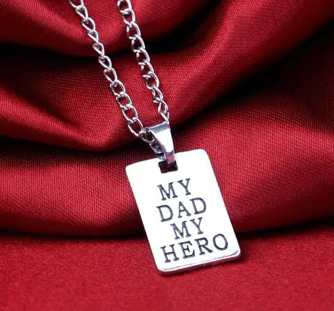 Dad Hero Pendant Necklace for Father's Day